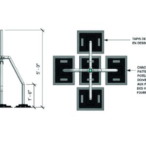 Self-supporting antenna support